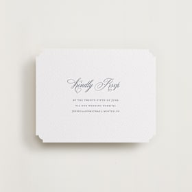 Letterpress RSVP Online Enclosure Cards