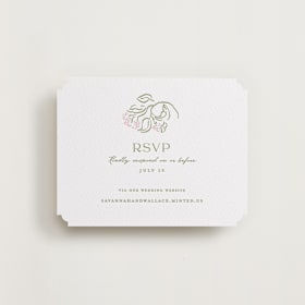 Letterpress RSVP Online Enclosure Cards