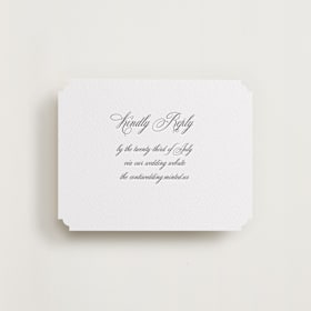 Letterpress RSVP Online Enclosure Cards