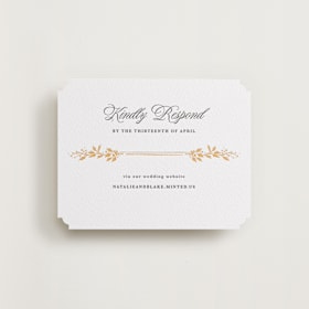 Letterpress RSVP Online Enclosure Cards