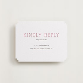 Letterpress RSVP Online Enclosure Cards