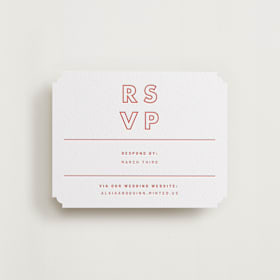 Letterpress RSVP Online Enclosure Cards