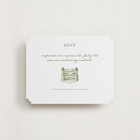 Letterpress RSVP Online Enclosure Cards