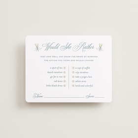 Bridal Shower Insert Cards