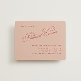 Rehearsal Dinner Cards