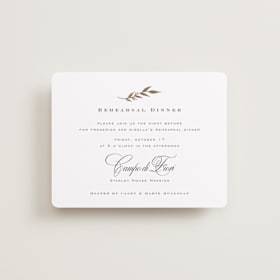 Foil-Pressed Rehearsal Dinner Cards