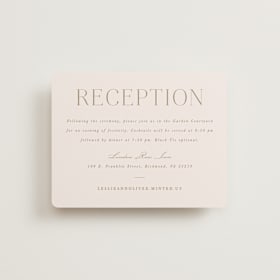 Reception Cards