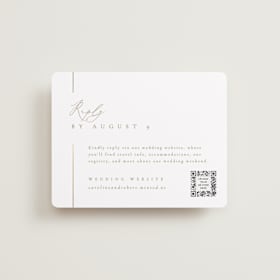 Foil-Pressed RSVP Online Enclosure Cards