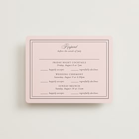Multi-Event RSVP Cards