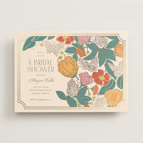 Foil-Pressed Bridal Shower Invitations