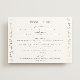 Foil-Pressed Menus