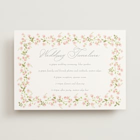 Wedding Weekend Itinerary Cards