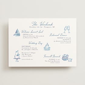 Wedding Weekend Itinerary Cards