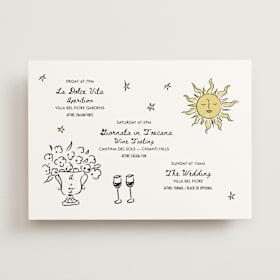 Wedding Weekend Itinerary Cards