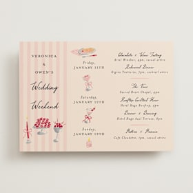 Wedding Weekend Itinerary Cards