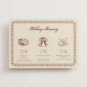 Wedding Weekend Itinerary Cards
