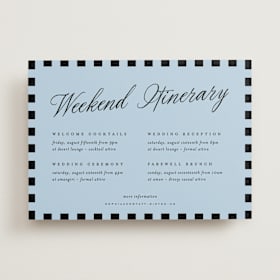 Wedding Weekend Itinerary Cards
