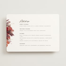 Foil-Pressed Menus