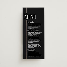 Foil-Pressed Long Menus