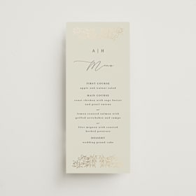 Foil-Pressed Long Menus