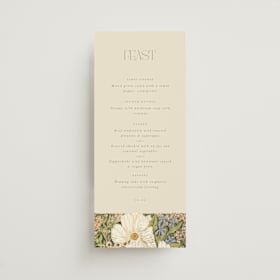 Foil-Pressed Long Menus