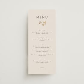 Foil-Pressed Long Menus