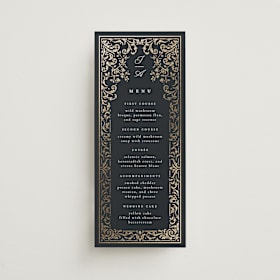 Foil-Pressed Long Menus