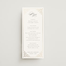 Foil-Pressed Long Menus