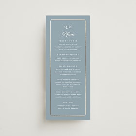 Foil-Pressed Long Menus