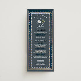 Foil-Pressed Long Menus