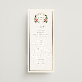 Foil-Pressed Long Menus