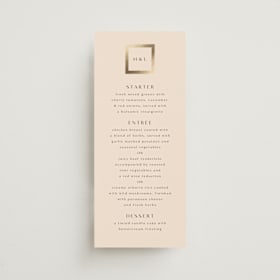 Foil-Pressed Long Menus