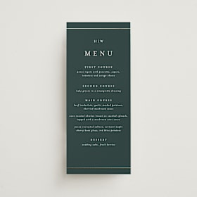 Foil-Pressed Long Menus