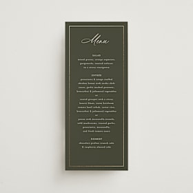 Foil-Pressed Long Menus