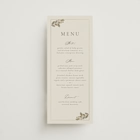 Foil-Pressed Long Menus