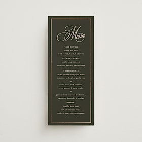 Foil-Pressed Long Menus