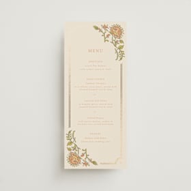 Foil-Pressed Long Menus
