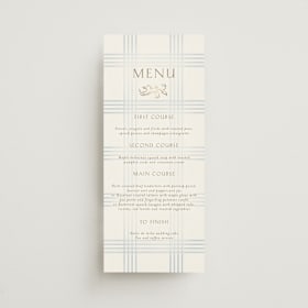 Foil-Pressed Long Menus
