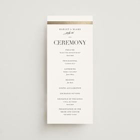 Foil-Pressed Wedding Programs