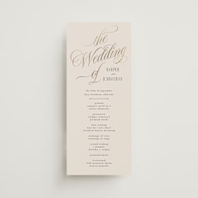 Foil-Pressed Wedding Programs