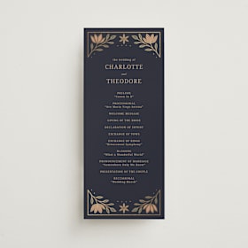 Foil-Pressed Wedding Programs