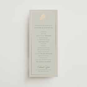 Foil-Pressed Wedding Programs