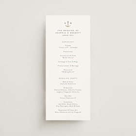 Foil-Pressed Wedding Programs