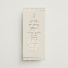 Foil-Pressed Wedding Programs