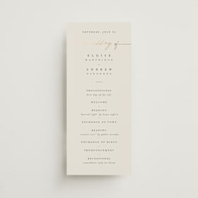 Foil-Pressed Wedding Programs