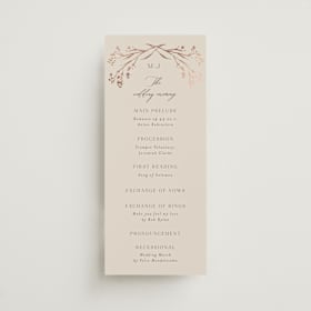 Foil-Pressed Wedding Programs