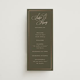 Foil-Pressed Wedding Programs