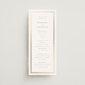 Foil-Pressed Wedding Programs