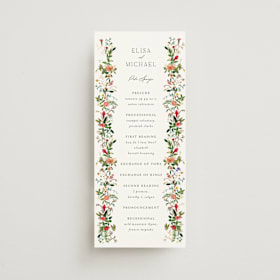 Foil-Pressed Wedding Programs