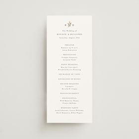 Foil-Pressed Wedding Programs